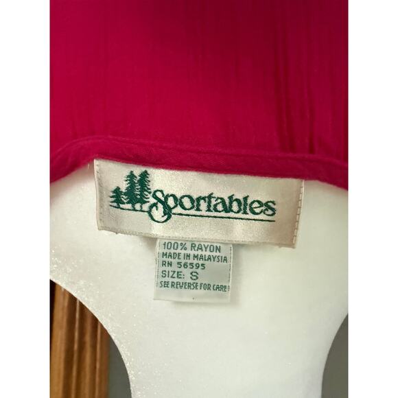 Vintage Sportables 100% Rayon Tank Top Size Small - Picture 7 of 7